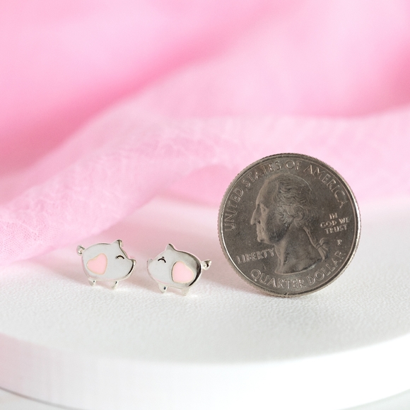 Petite Piggy Earrings - Picture 8 of 8